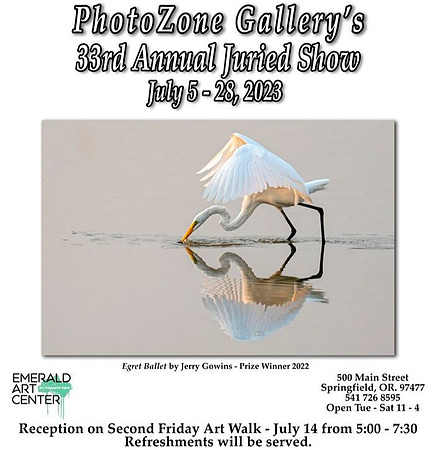 PhotoZone Gallery Juried Show, Emerald Art  Center, Springfield OR
